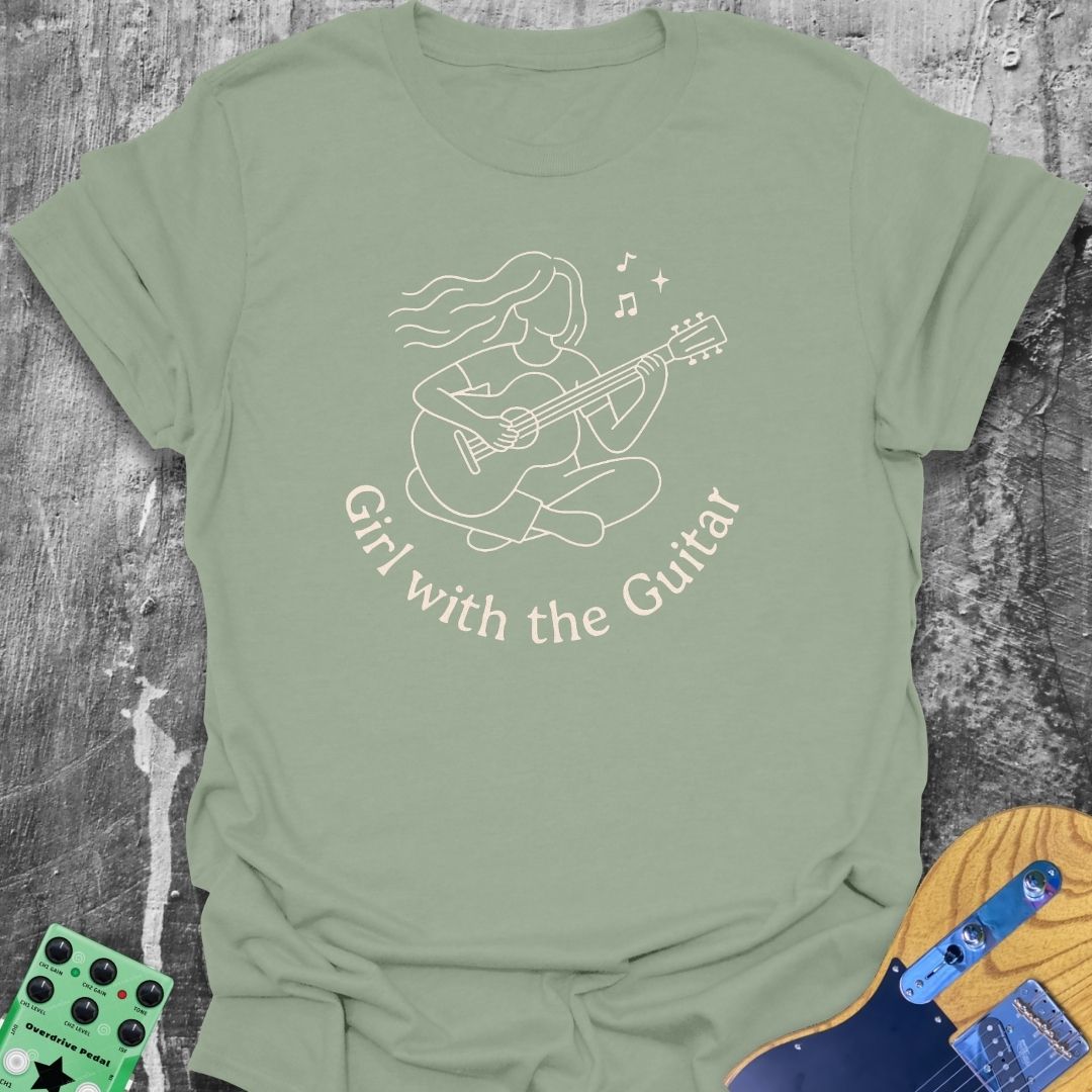 Girl with The Guitar Guitarist Tee