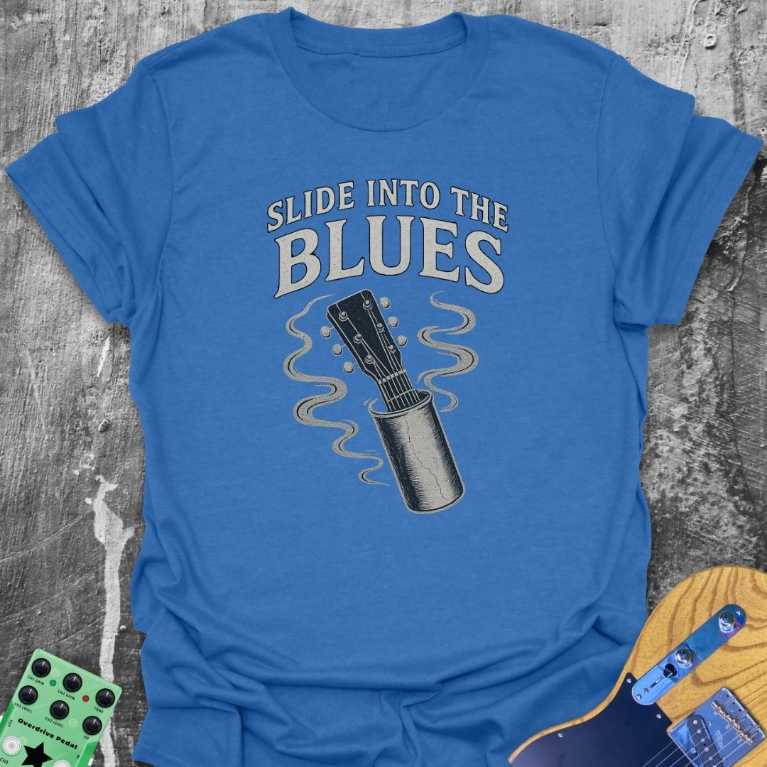 Slide Into The Blues Guitarist Tee