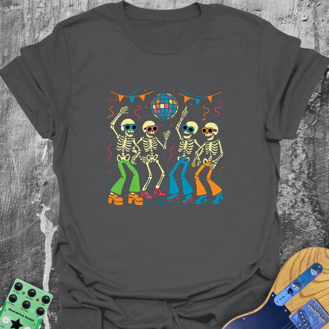 Disco Skeleton Party Music Tee