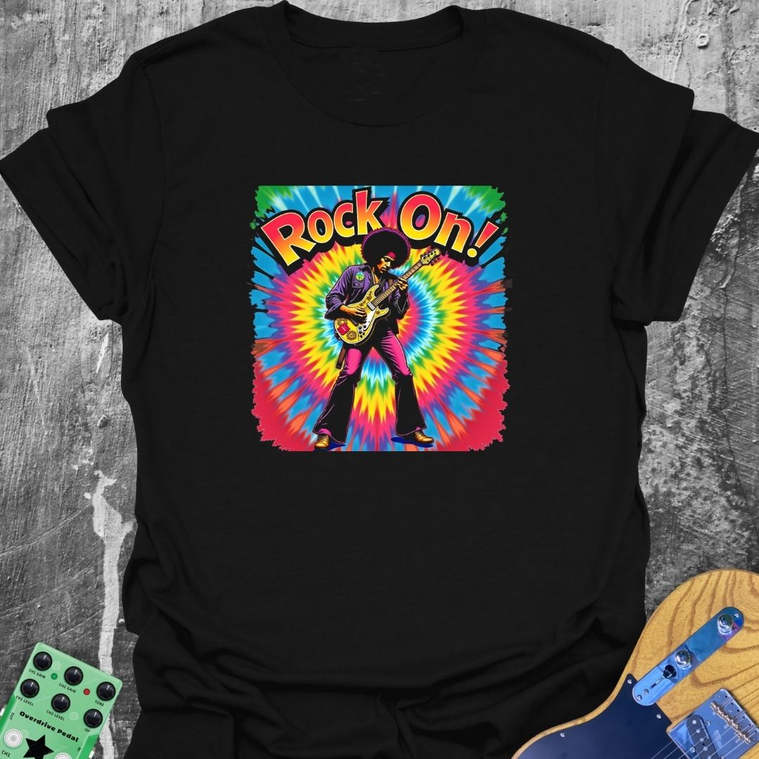 Rock On Pride Rainbow Guitarist Music Tee