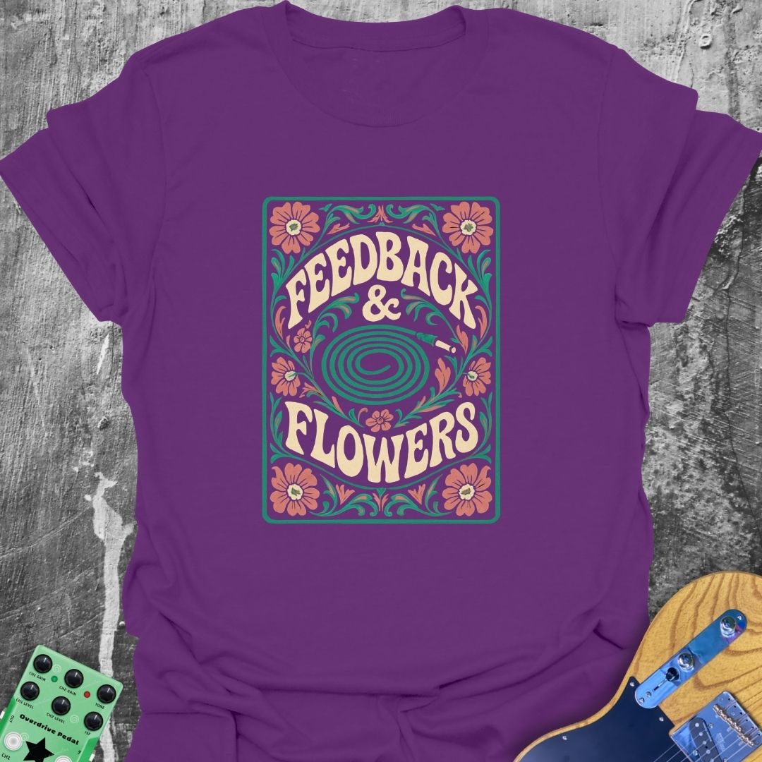 Feedback Flowers Music Tee