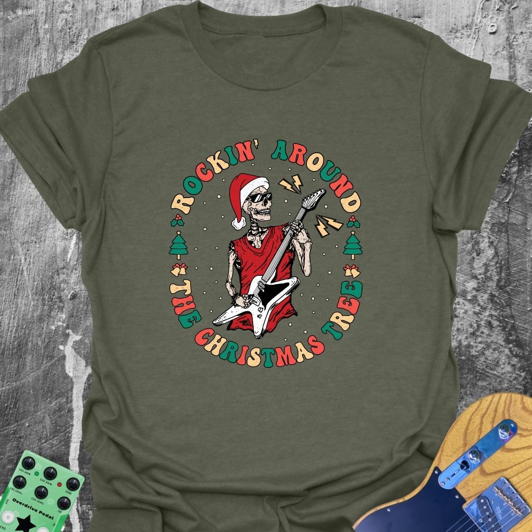 Christmas Skeleton Rocker T-Shirt