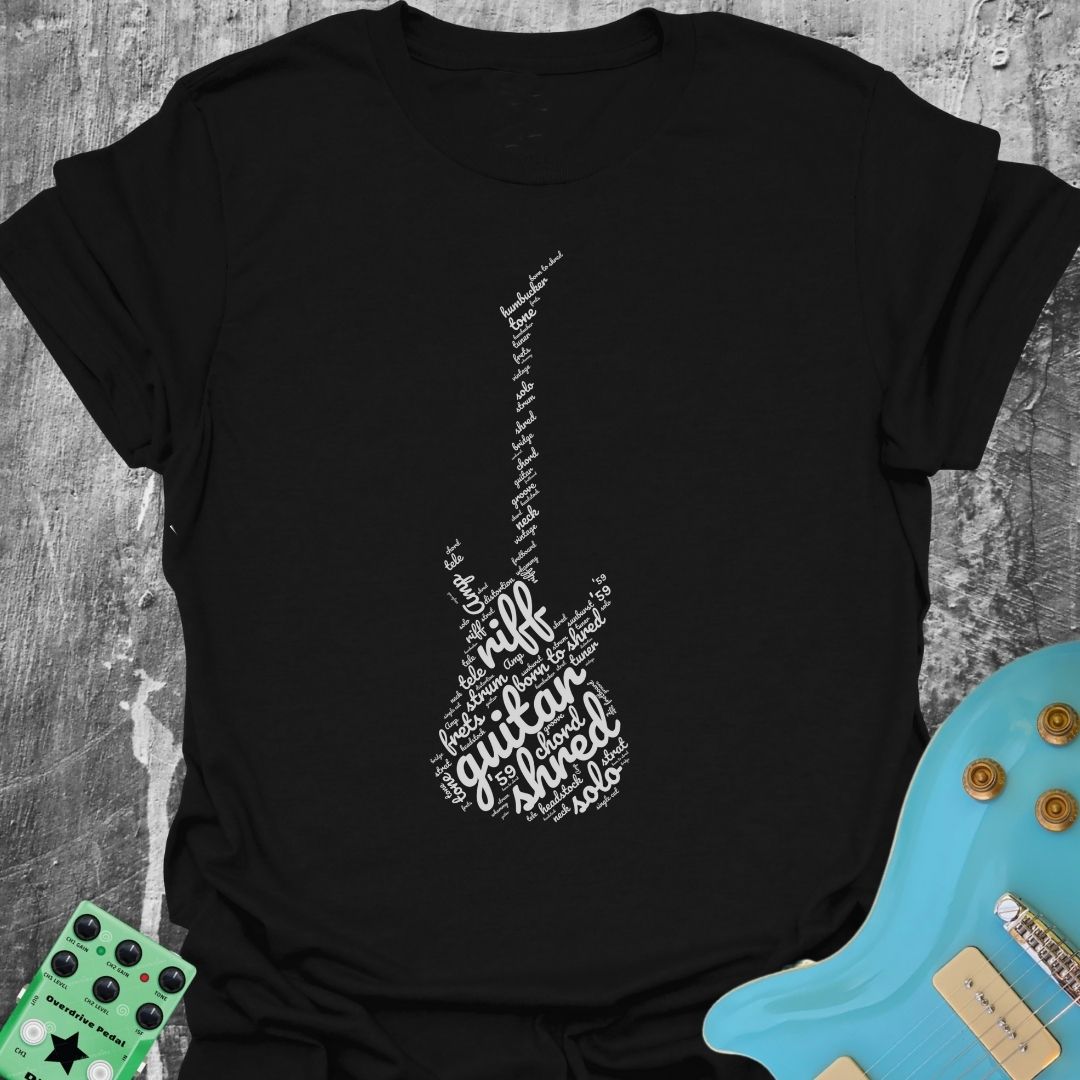 Guitar Wordcloud T-Shirt