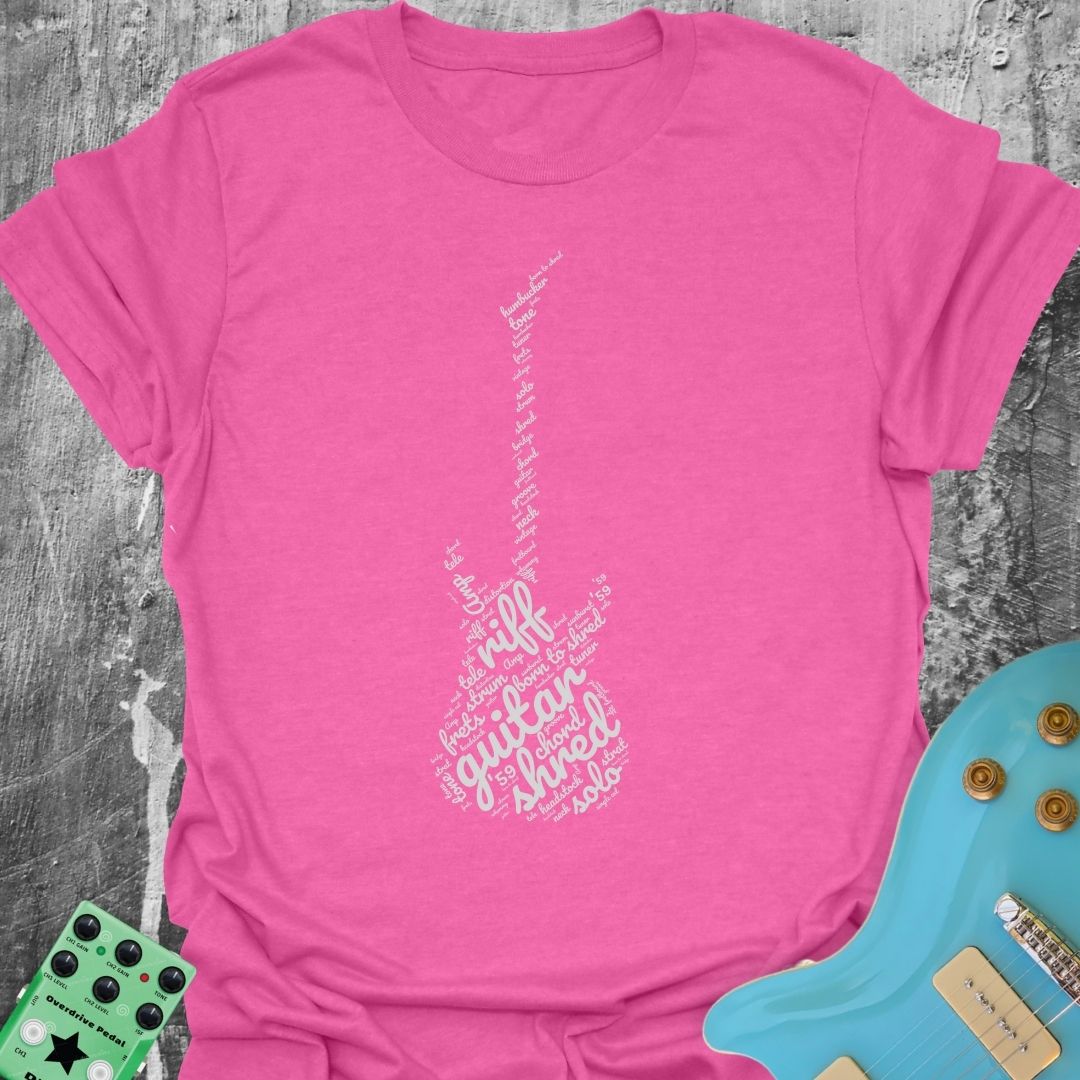 Guitar Wordcloud T-Shirt