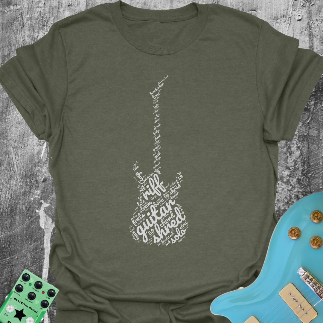 Guitar Wordcloud T-Shirt