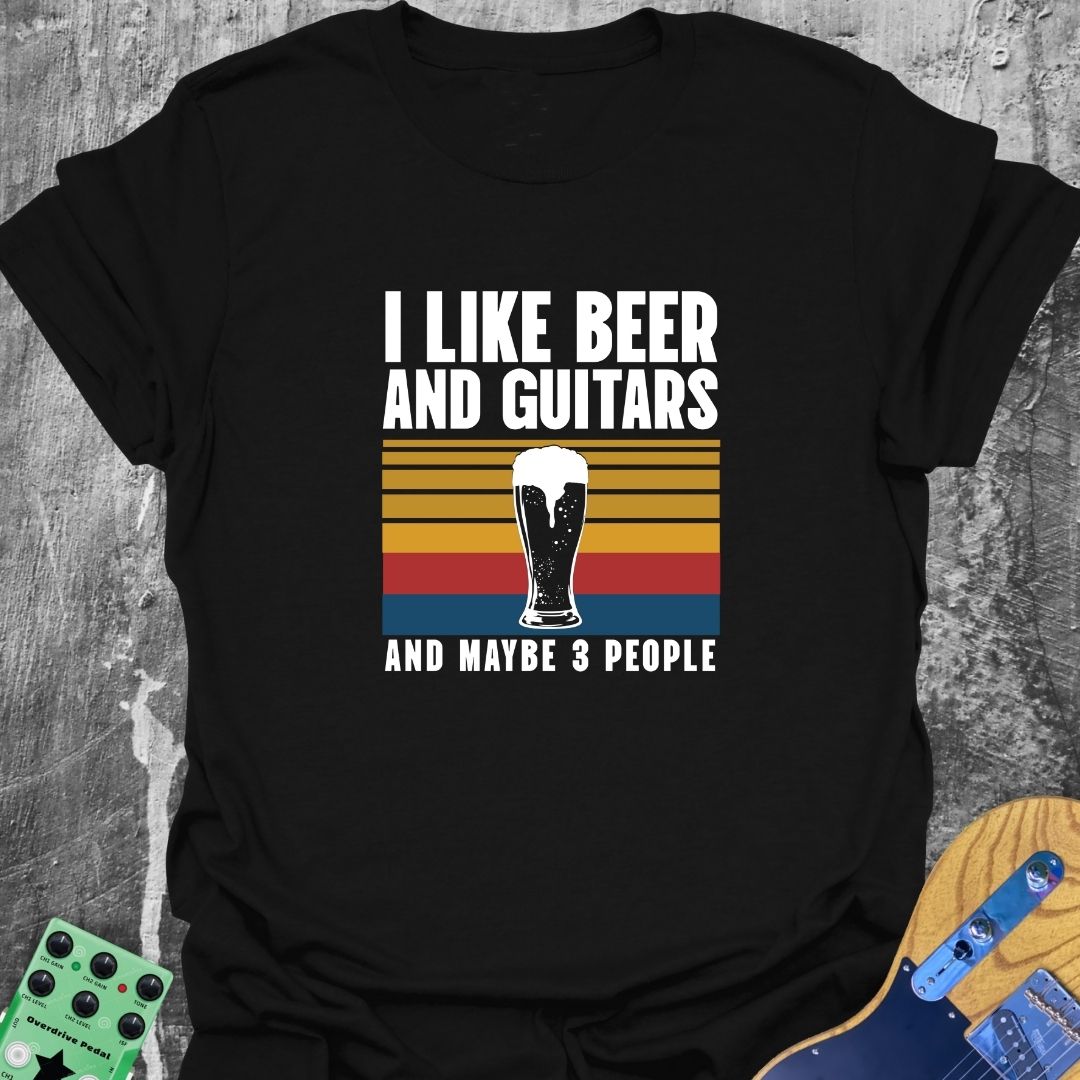 Beer Guitar and Maybe Three People Tee