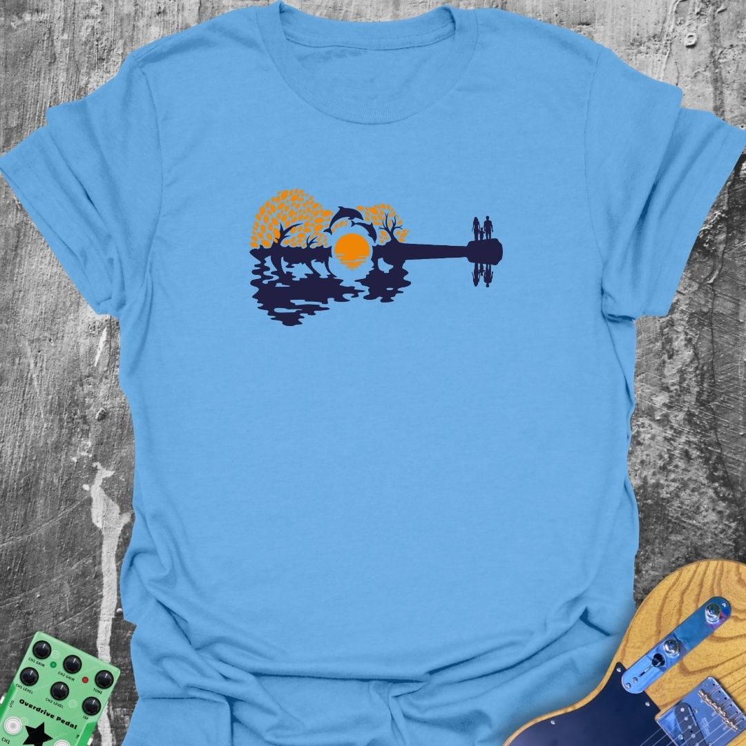 Guitar Nature Sunset T-Shirt
