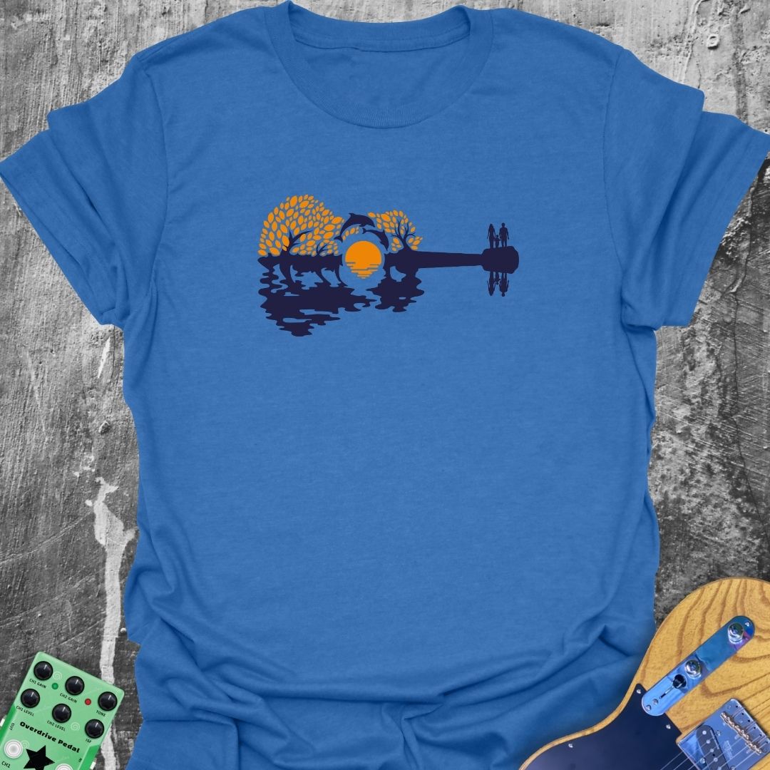 Guitar Nature Sunset T-Shirt