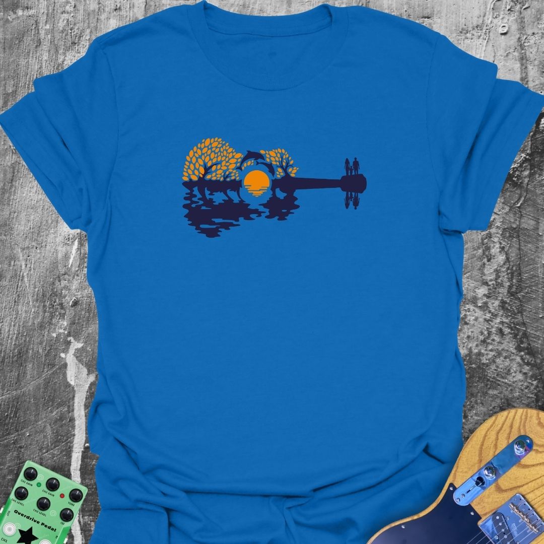 Guitar Nature Sunset T-Shirt