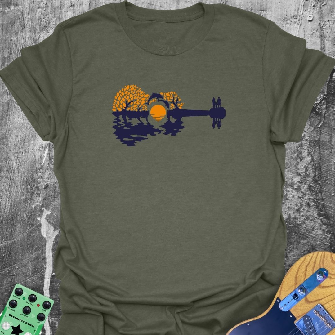 Guitar Nature Sunset T-Shirt
