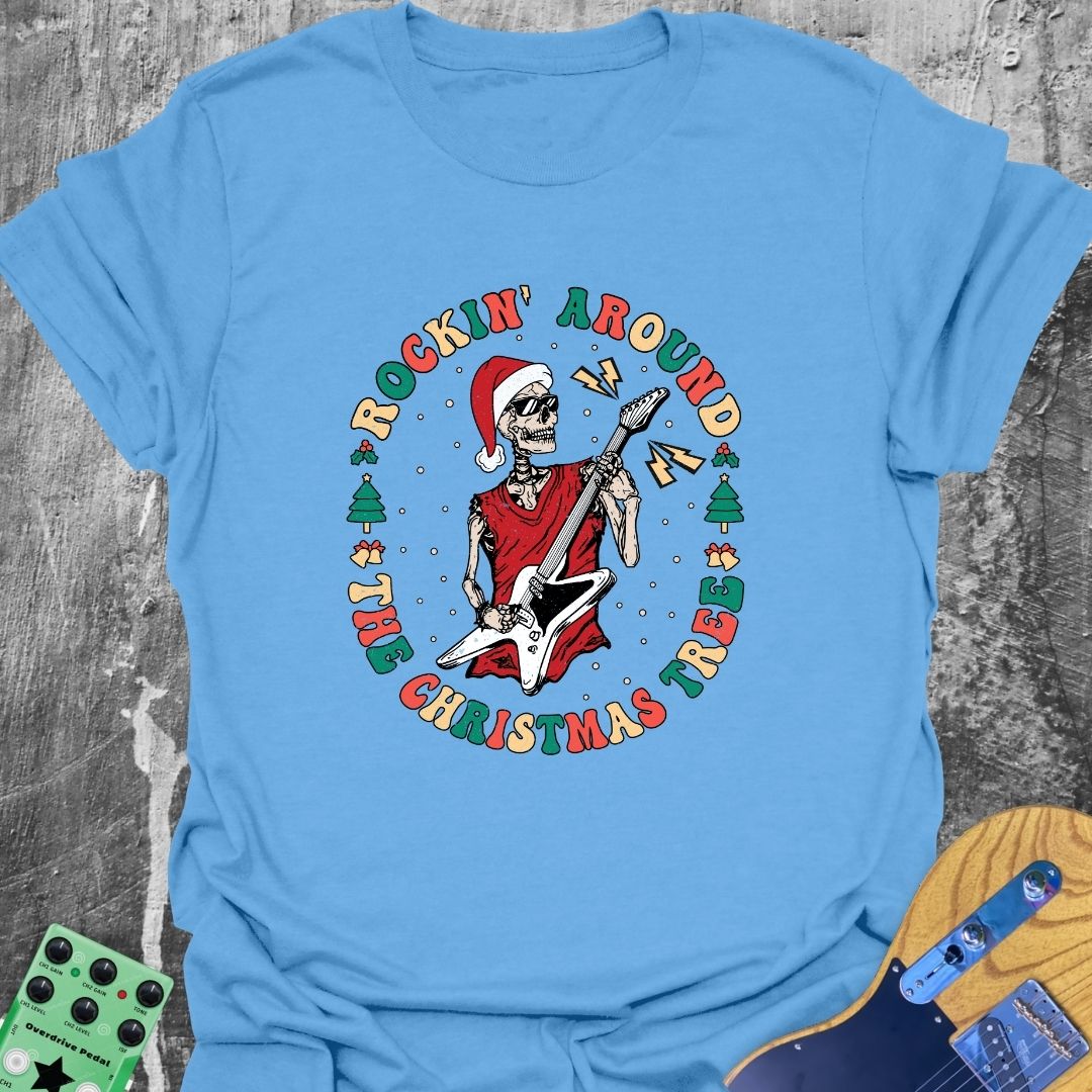 Christmas Skeleton Rocker  T-Shirt