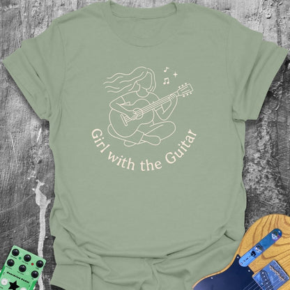 Girl with The Guitar Guitarist Tee