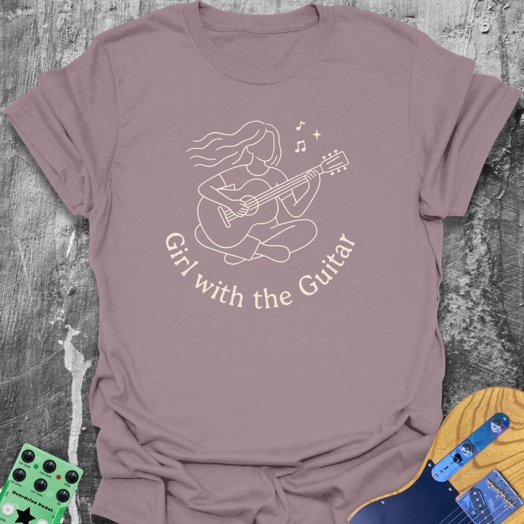 Girl with The Guitar Guitarist Tee
