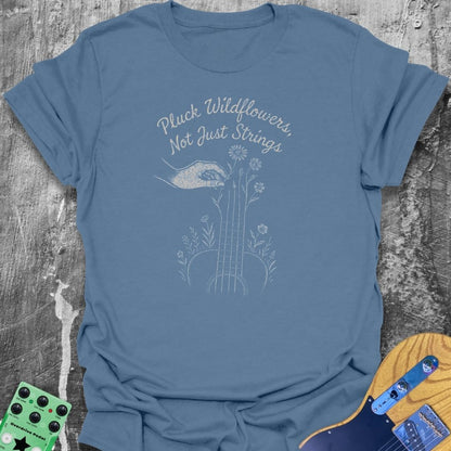 Pluck Wildflowers Girl Guitarist Tee