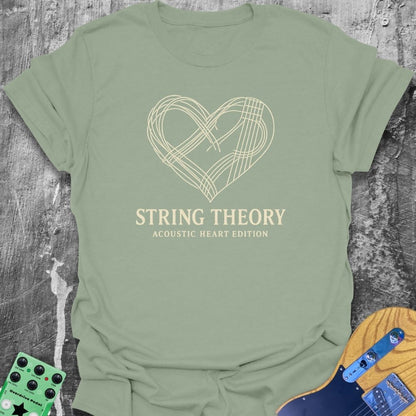 String Theory Acoustic Heart Girl Guitarist Tee
