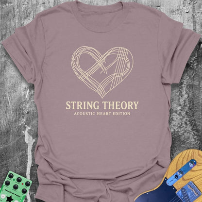 String Theory Acoustic Heart Girl Guitarist Tee