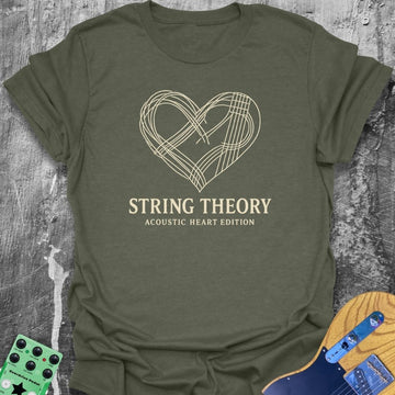 String Theory Acoustic Heart Girl Guitarist Tee