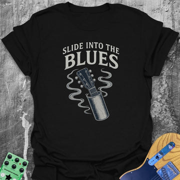 Slide Into The Blues Guitarist Tee
