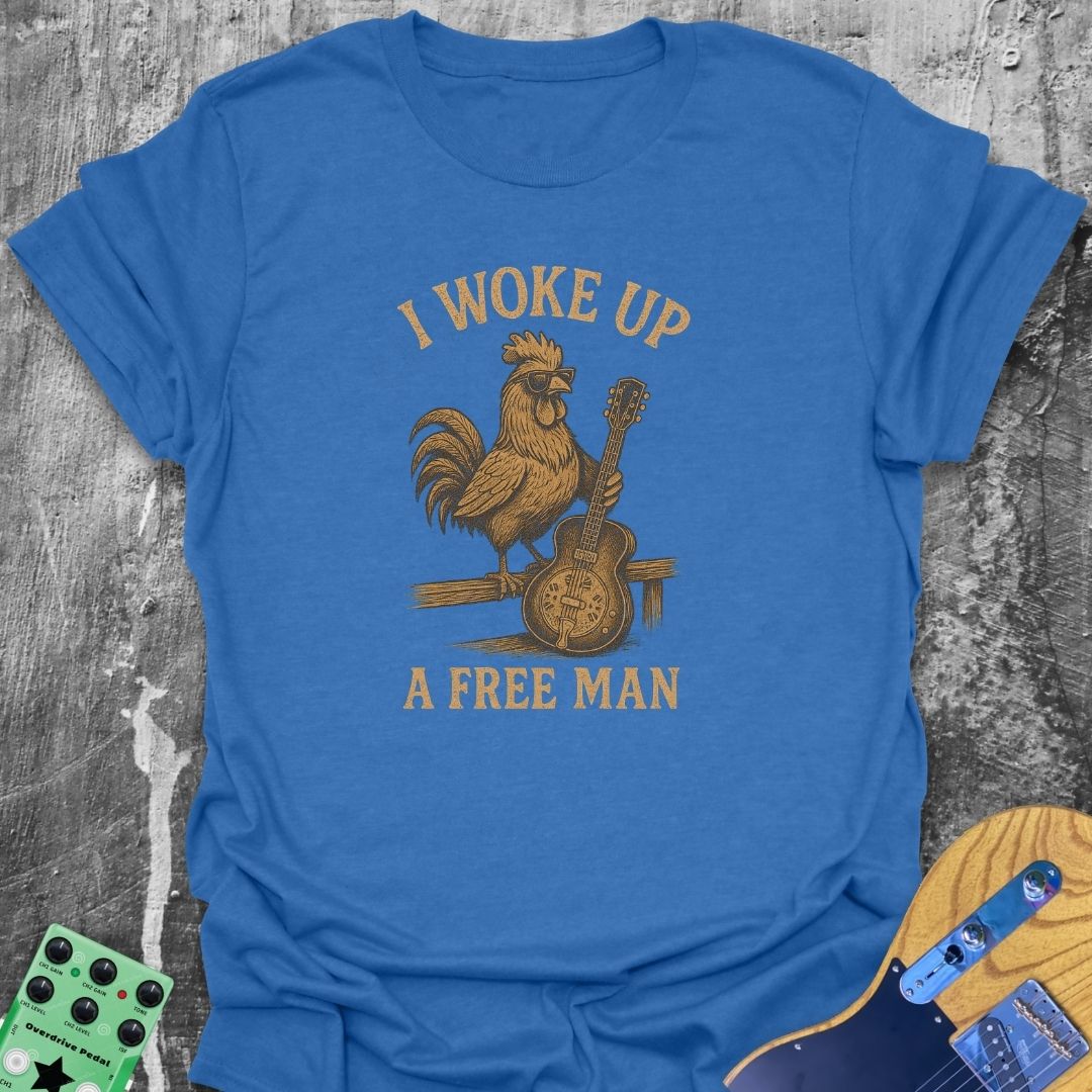 I Woke Up A Free Man Guitarist Tee