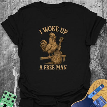 I Woke Up A Free Man Guitarist Tee