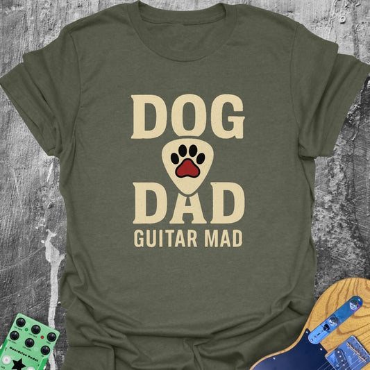 Dog Dad Guitar Mad Music Tee