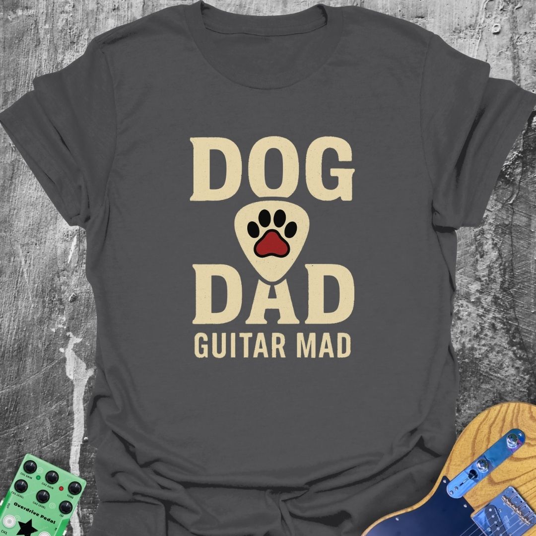 Dog Dad Guitar Mad Music Tee