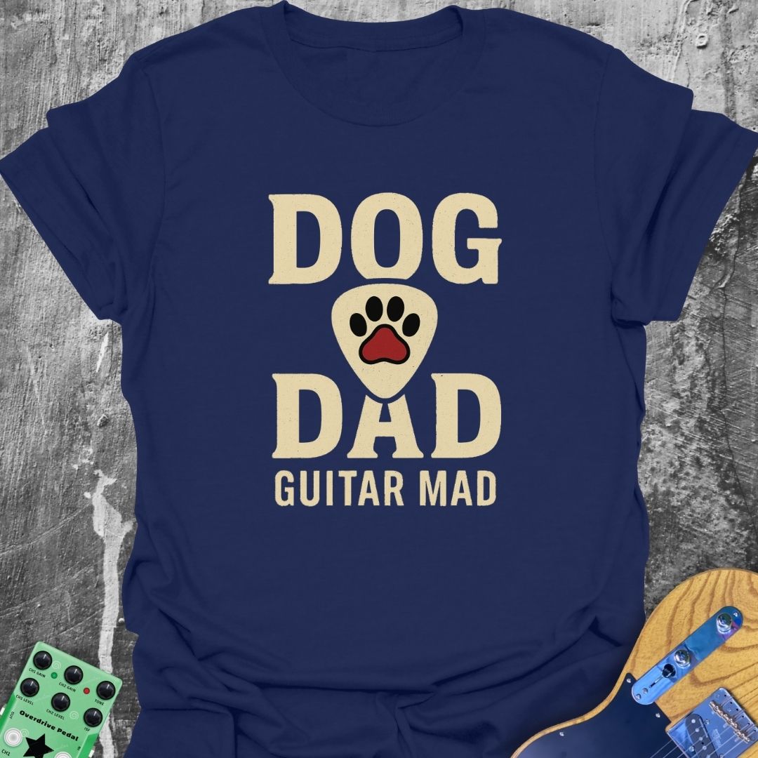 Dog Dad Guitar Mad Music Tee