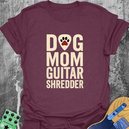 Dog Mom Guitar Shredder Music Tee