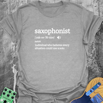 Saxophonist Definition Music Tee