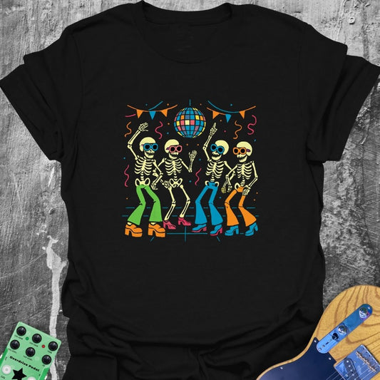 Disco Skeleton Party Music Tee