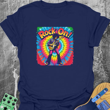 Rock On Pride Rainbow Guitarist  Music Tee