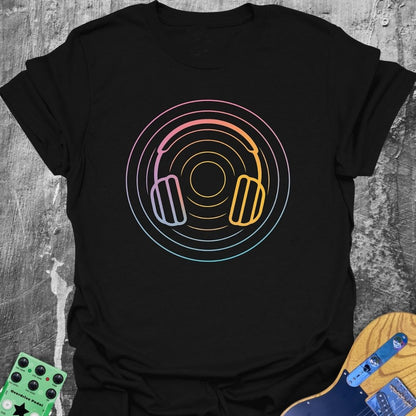 Neon Cans (Headphones) Music Tee