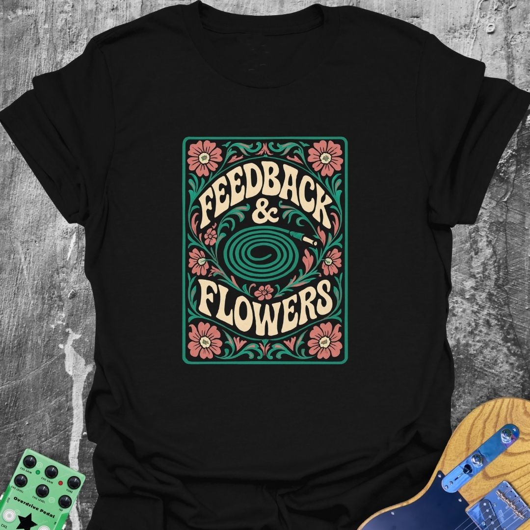 Feedback Flowers Music Tee