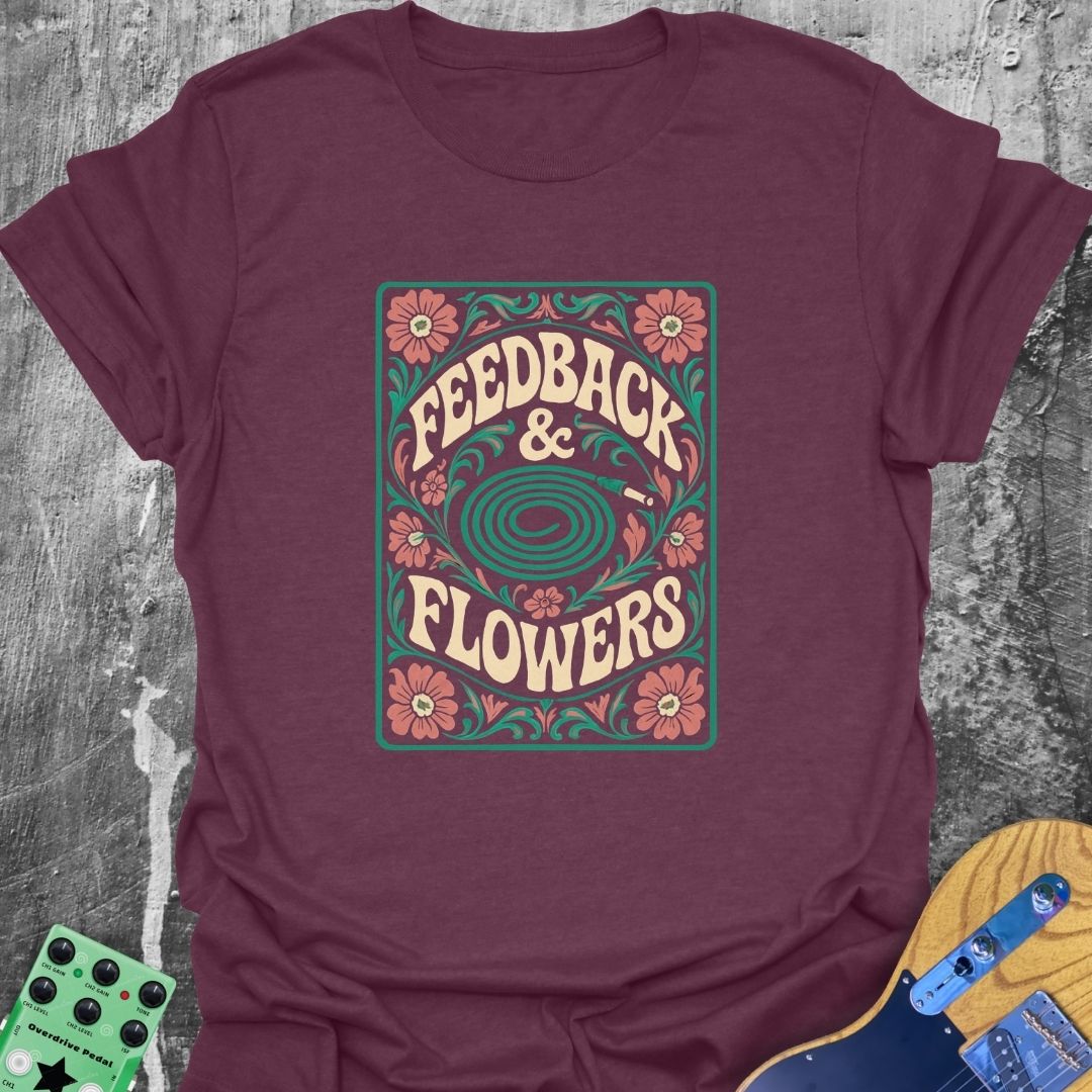 Feedback Flowers Music Tee