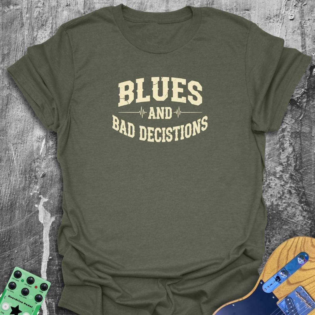 Blues And Bad Decisions Music Tee