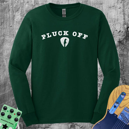 Pluck Off! Long Sleeve Guitar Shirt