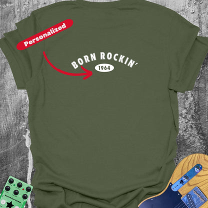 Born Rockin' (personalized) Guitarist T-Shirt