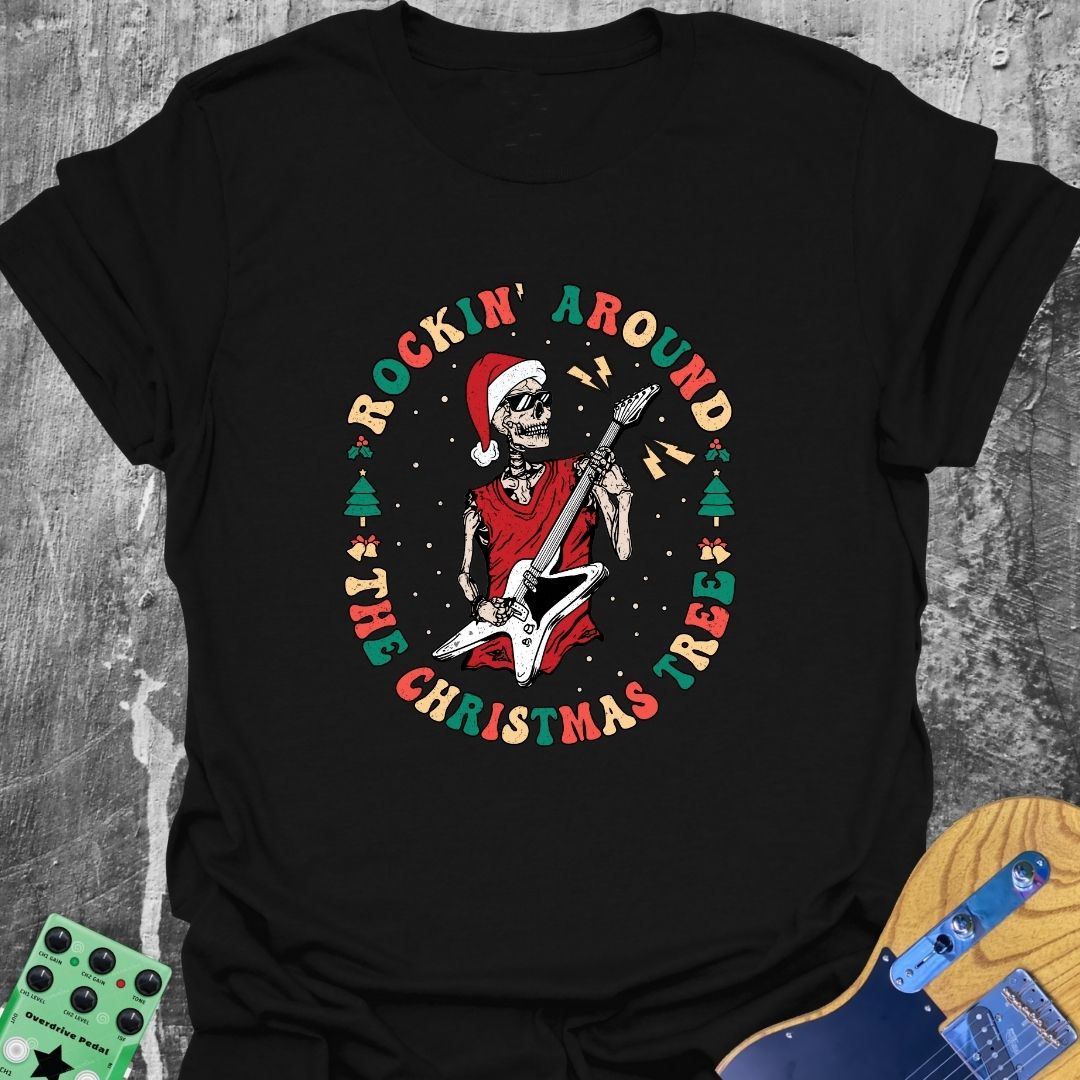 Christmas Skeleton Rocker  T-Shirt