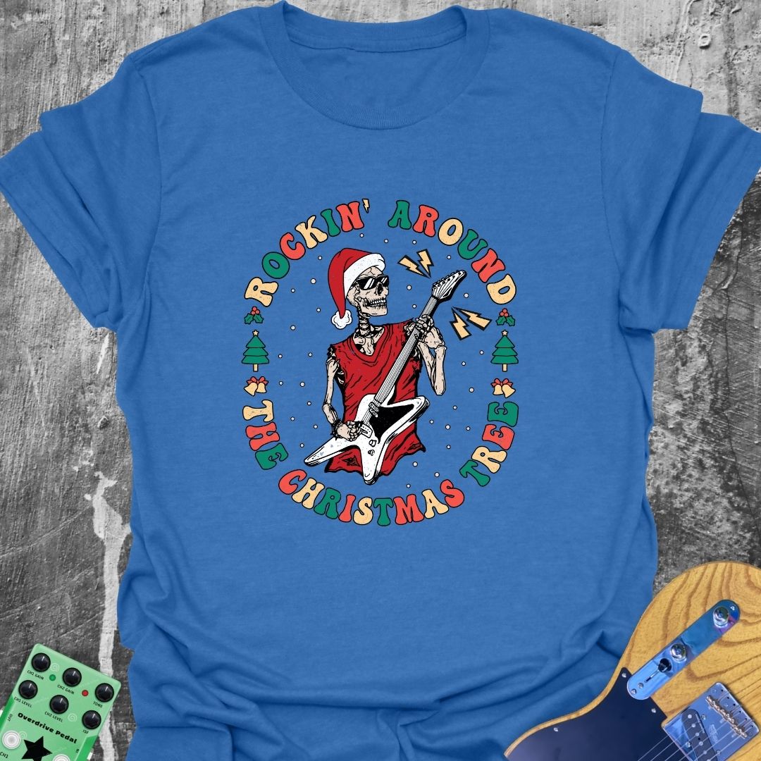 Christmas Skeleton Rocker  T-Shirt