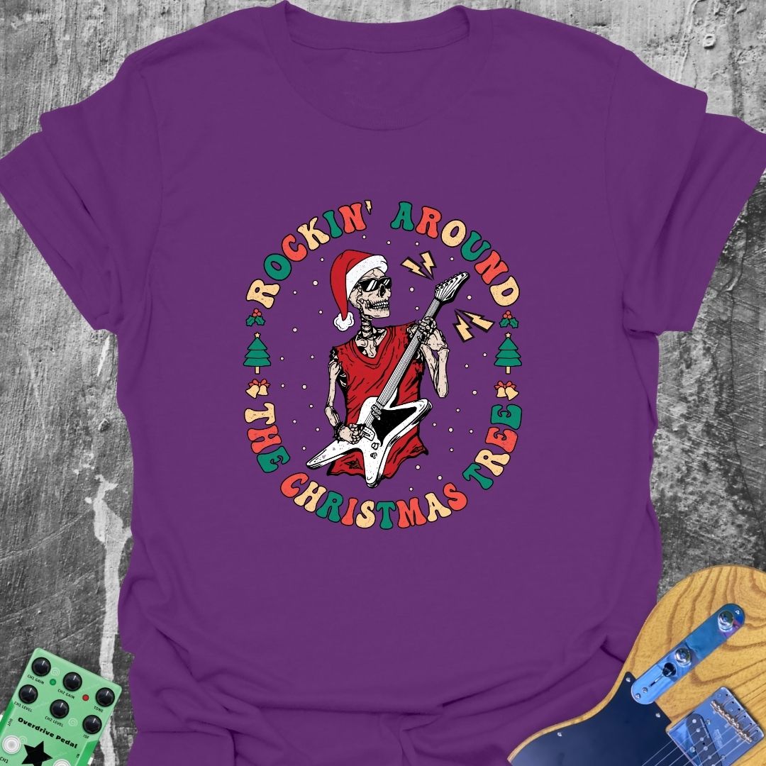 Christmas Skeleton Rocker  T-Shirt