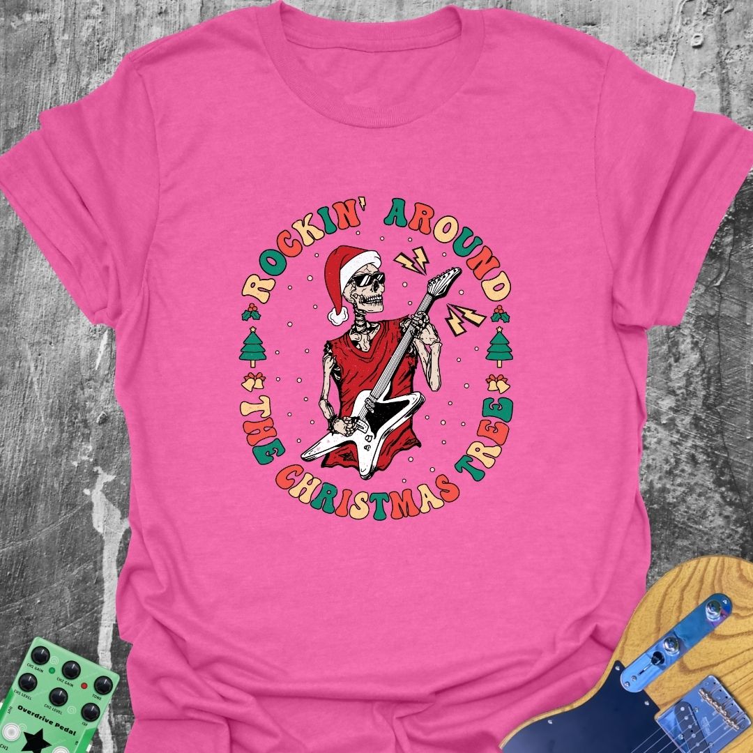 Christmas Skeleton Rocker  T-Shirt