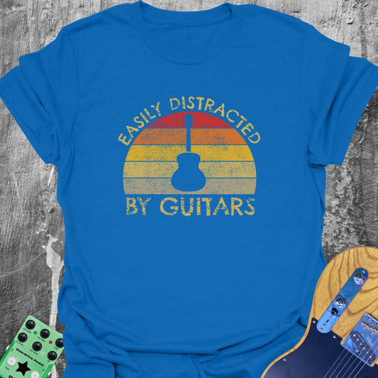 Easily Distracted by Guitars - Guitarist T-Shirt