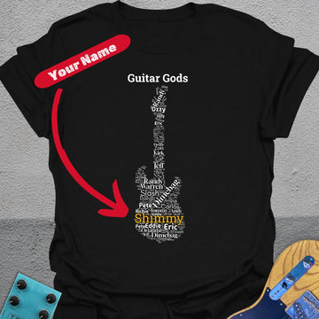 Personalized (your name) Guitar Gods Tee