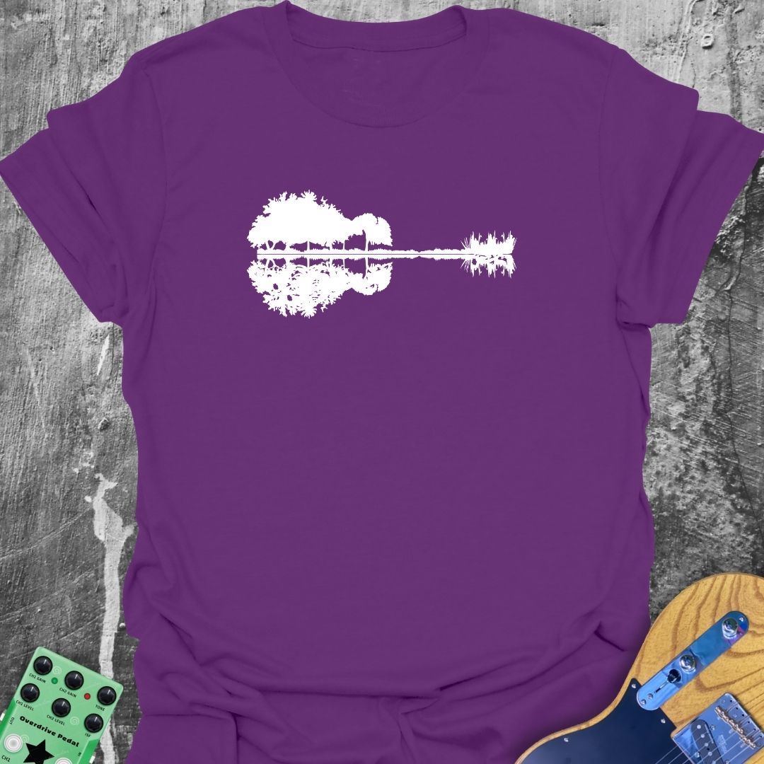 Guitar Nature Forest  T-Shirt