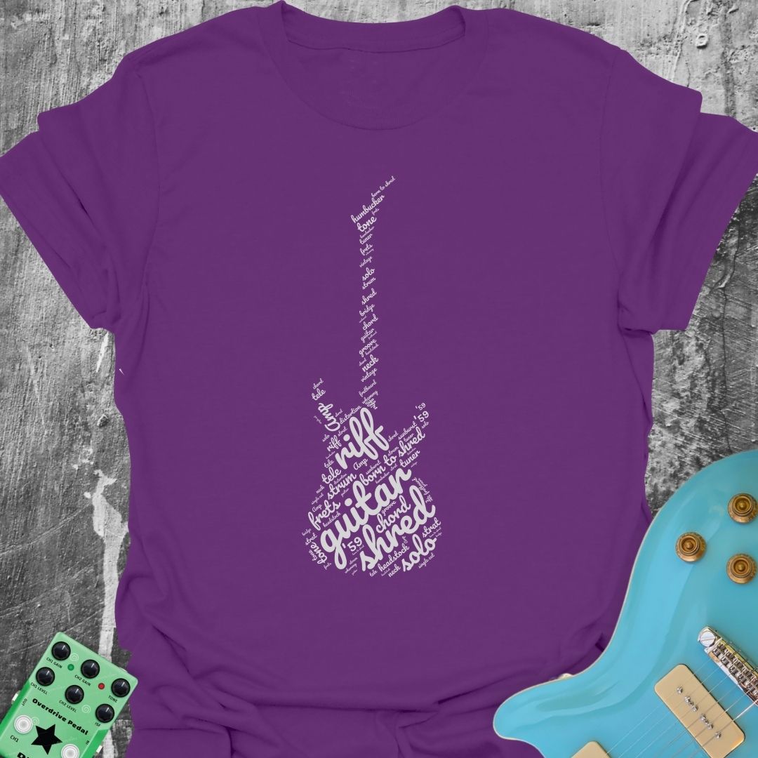 Guitar Wordcloud  T-Shirt