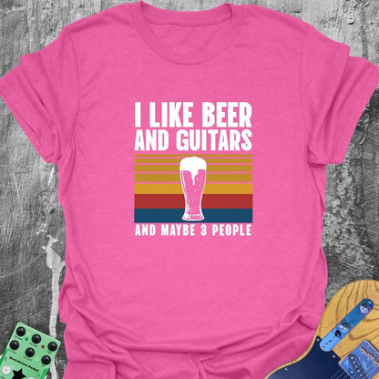 Beer Guitar and Maybe Three People  T-Shirt