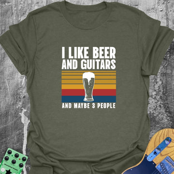 Beer Guitar and Maybe Three People Tee