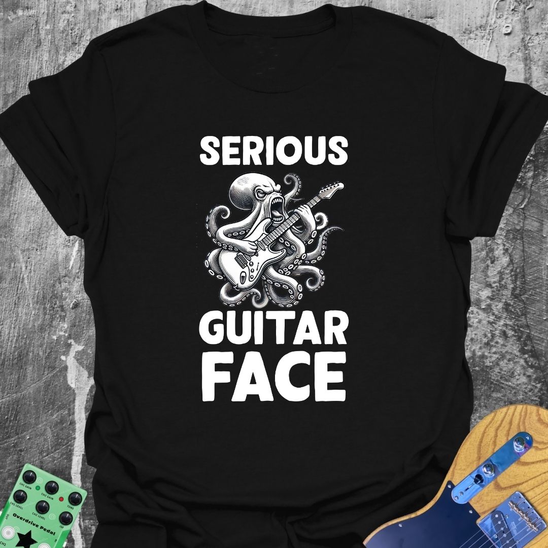 Octopus Guitar Face  T-Shirt