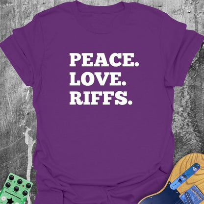 Peace. Love. Riffs.  T-Shirt