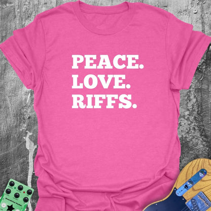 Peace. Love. Riffs.  T-Shirt